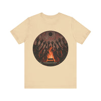 Sacred Fire Tribal Ceremony Glyph Style Unisex T-Shirt