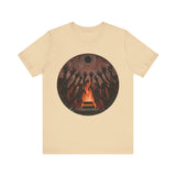 Sacred Fire Tribal Ceremony Glyph Style Unisex T-Shirt