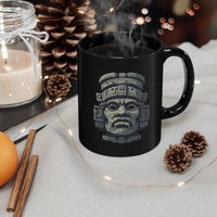 Mayan Sacred Head Stone Black Mug
