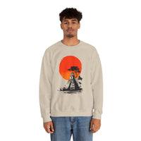 Tikal Sunset Temple Minimalist Art Unisex Sweatshirt