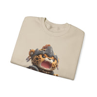 Chibi Mayan Jaguar Warrior Cartoon Style Unisex Sweatshirt