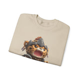 Chibi Mayan Jaguar Warrior Cartoon Style Unisex Sweatshirt