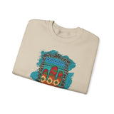 Glitter Serape Cactus on Leopard Burst Illustration Unisex Sweatshirt