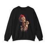 Chibi Inca Empress on Llama Unisex Sweatshirt