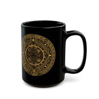 Mayan Calendar Illustration Black Mug