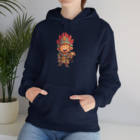 Chibi Maya Warrior and Sacred Monkey Unisex Hoodie