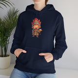 Chibi Maya Warrior and Sacred Monkey Unisex Hoodie