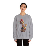 Chibi Inca Empress on Llama Unisex Sweatshirt