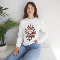Ah Puch Mayan Skull Crown Glyph Style Unisex Sweatshirt