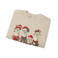 Inca Christmas Llama Family from the Andes Unisex Sweatshirt