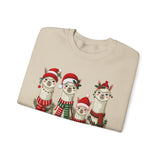 Inca Christmas Llama Family from the Andes Unisex Sweatshirt