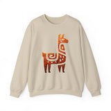 Inca Llama Rock Carving Style Unisex Sweatshirt