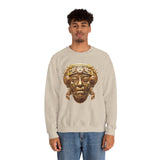 Aztec Golden Solar Deity Mask Unisex Sweatshirt