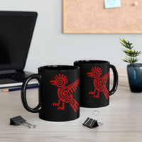 Mayan Bird Totem Symbol Black Mug