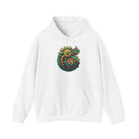 Colorful Quetzalcoatl Sun Serpent Glyph Style Unisex Hoodie