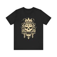 Ah Puch Skull Crown Mayan Glyph Style Unisex T-Shirt