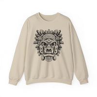 Aztec-Inspired Tlaloc God Tribe Graphic Unisex Sweatshirt