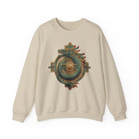 Quetzalcoatl Feathered Sun Glyph Unisex Sweatshirt