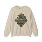 Quetzalcoatl Feathered Sun Glyph Unisex Sweatshirt