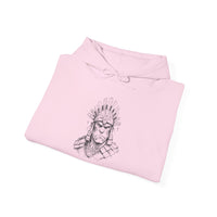 Inca Warrior Hand Drawn Tribal Portrait Unisex Hoodie