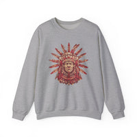 Aztec Sun Chief Feather Headdress Unisex Sweatshirt