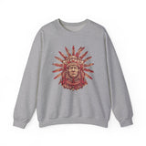Aztec Sun Chief Feather Headdress Unisex Sweatshirt