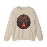 Sacred Fire Tribal Ceremony Glyph Style Unisex Sweatshirt