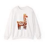 Inca Llama Rock Carving Style Unisex Sweatshirt