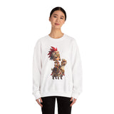 Chibi Inca Empress on Llama Unisex Sweatshirt