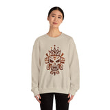 Ah Puch Mayan Skull Crown Glyph Style Unisex Sweatshirt