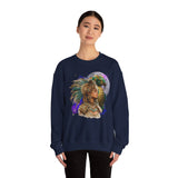 Aztec Quetzalcoatl Priestess Under Moon Unisex Sweatshirt