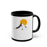 Sacred Inca Mountain Minimalist Black Mug