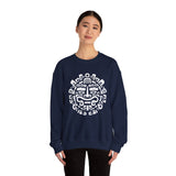 Andean Dual God Symmetry Tribal Glyph Style Unisex Sweatshirt