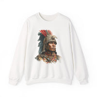 Inca Warrior Watercolor Art and Tribal Pattern Unisex Sweatshirt