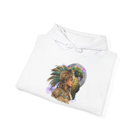 Aztec Quetzalcoatl Priestess Under Moon Unisex Hoodie