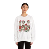Inca Christmas Llama Family from the Andes Unisex Sweatshirt