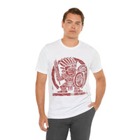 Pre-Hispanic Warrior Symbol Red Glyph Unisex T-Shirt