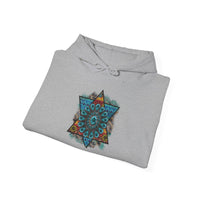 Wild Aztec Turquoise Amulet Illustration Unisex Hoodie