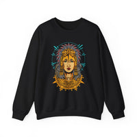 Golden Aztec Warrior Queen Illustration Unisex Sweatshirt