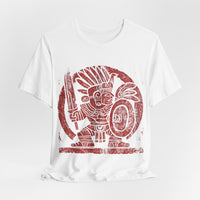 Pre-Hispanic Warrior Symbol Red Glyph Unisex T-Shirt