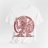 Pre-Hispanic Warrior Symbol Red Glyph Unisex T-Shirt