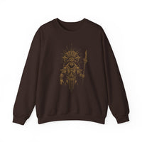 Warrior Shaman Tribal Glyph Gold Line Unisex Sweatshirt