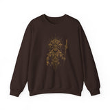 Warrior Shaman Tribal Glyph Gold Line Unisex Sweatshirt