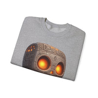 Glow-Eyed Tribal Stone Skull Unisex Sweatshirt