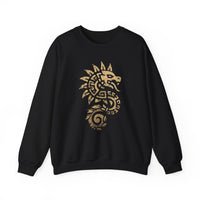 Quetzalcoatl Spiral Serpent Tribal Glyph Unisex Sweatshirt