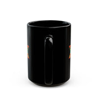 Sacred Geometric Textile Pattern Illustration Black Mug
