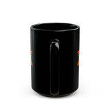 Sacred Geometric Textile Pattern Illustration Black Mug