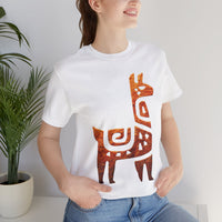 Inca Llama Rock Carving Style Unisex T-Shirt
