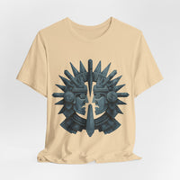 Aztec Warrior Duel Obsidian Glyph Style Unisex T-Shirt