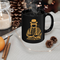 Distress Peruvian Traditional Woman Black Mug